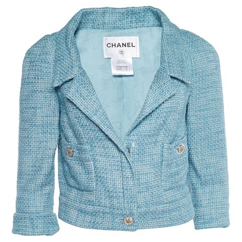 chanel coat blue